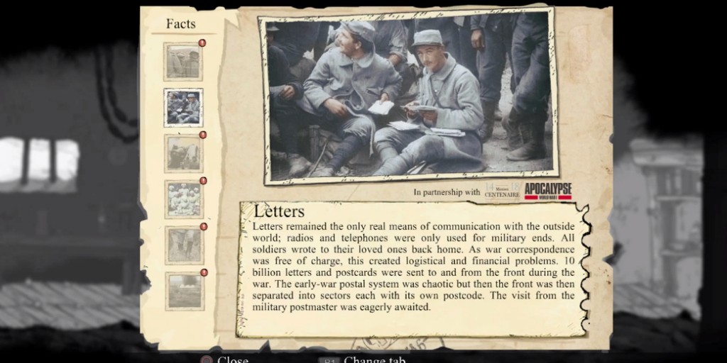With historical tidbits and photographs, Valiant Hearts is educational and compelling. (Source: YouTube)