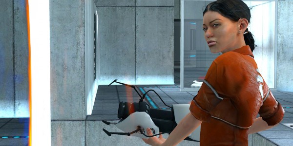 Chell with Portal device