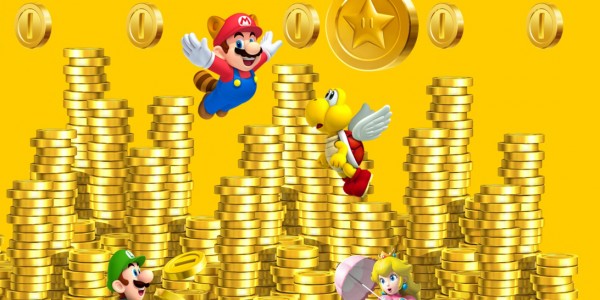 Mario stacks of coins