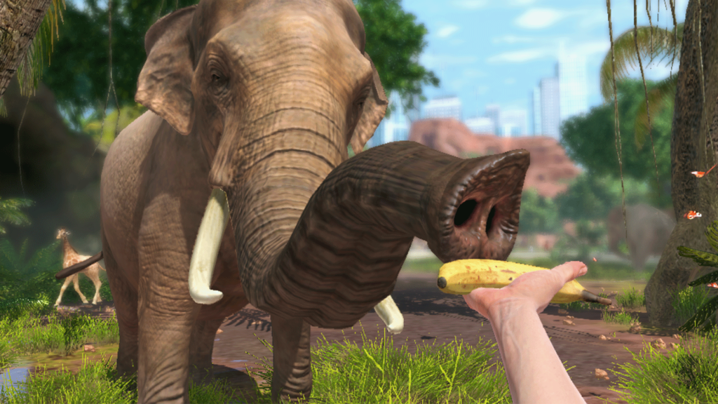 There is no violence in Zoo Tycoon, unless you consider violence against bananas.