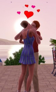 Sims 3 kiss