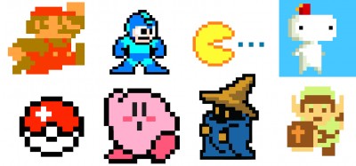 Cross-stitch characters