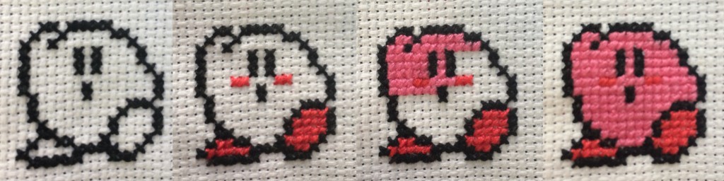 Kirby cross-stitch