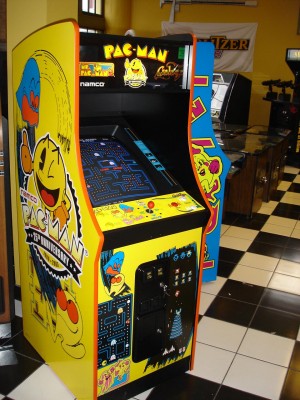 raising a gamer pac-man arcade machine