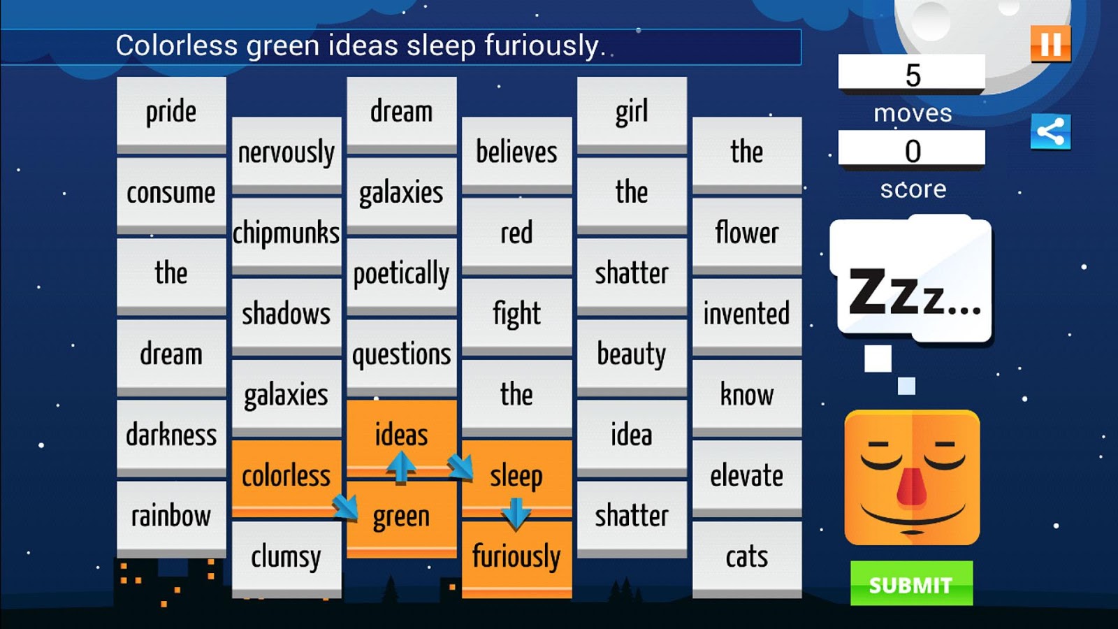 Learning Grammar Is Fun with Sleep Furiously