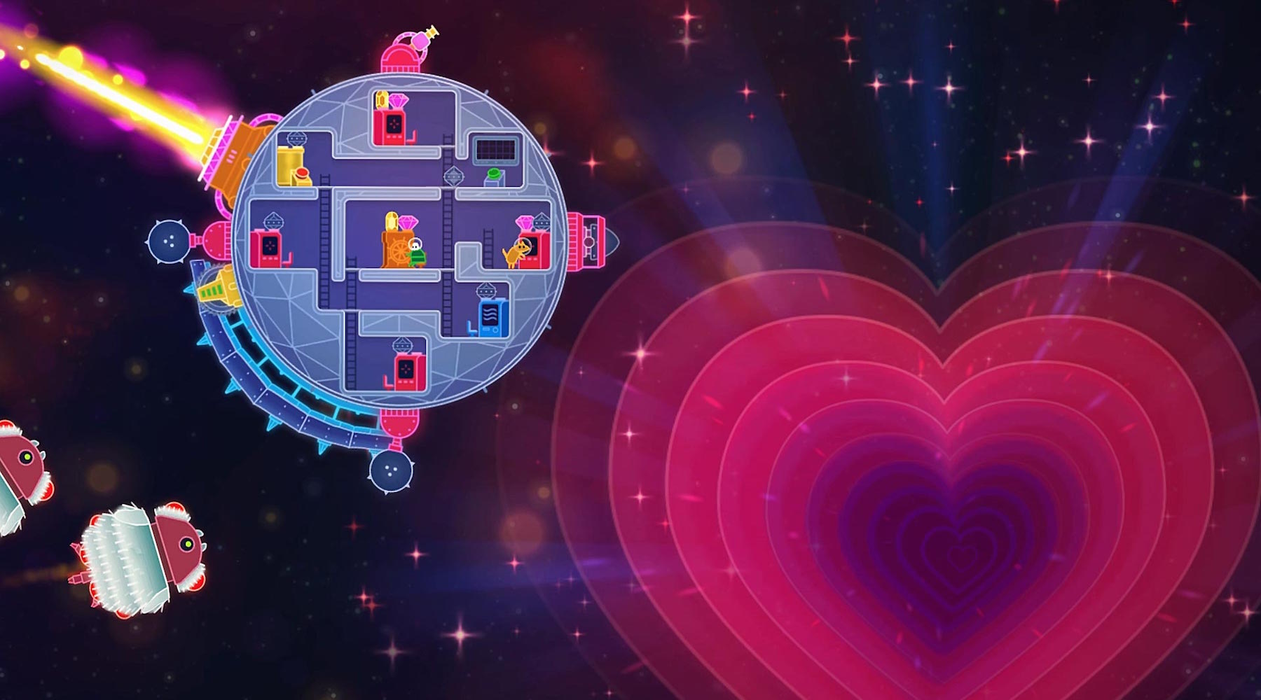 Lovers in a Dangerous Spacetime is a Cooperative Space-Bunny Adventure