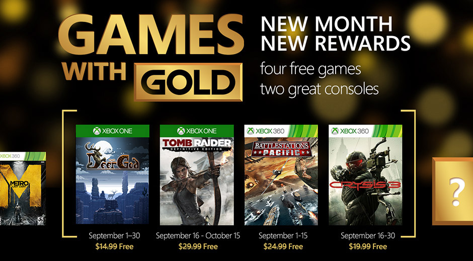 Microsoft Announces New Free Games for Xbox Games With Gold Program