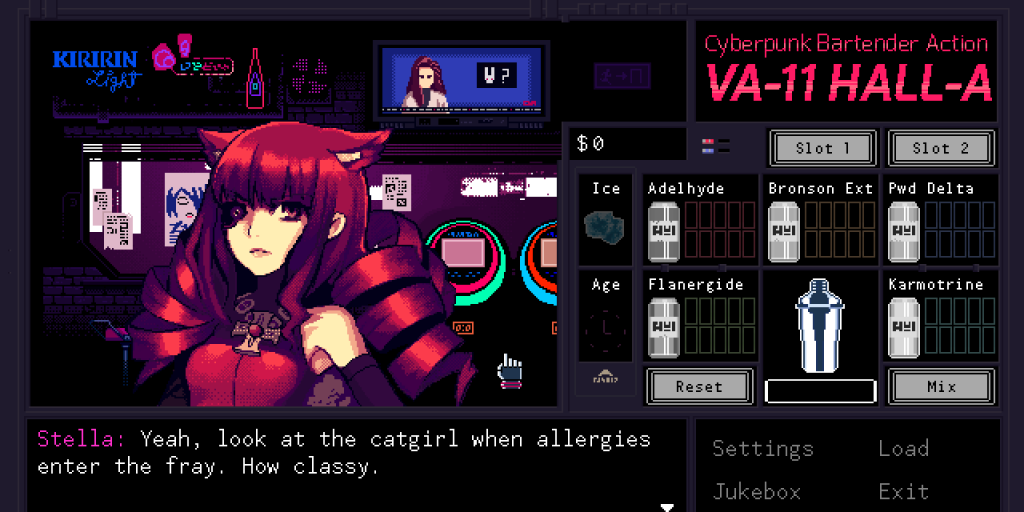 VA-11 HALL-A: Not Family-Friendly, But Very Cool