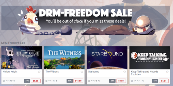 humble drm-freedom sale