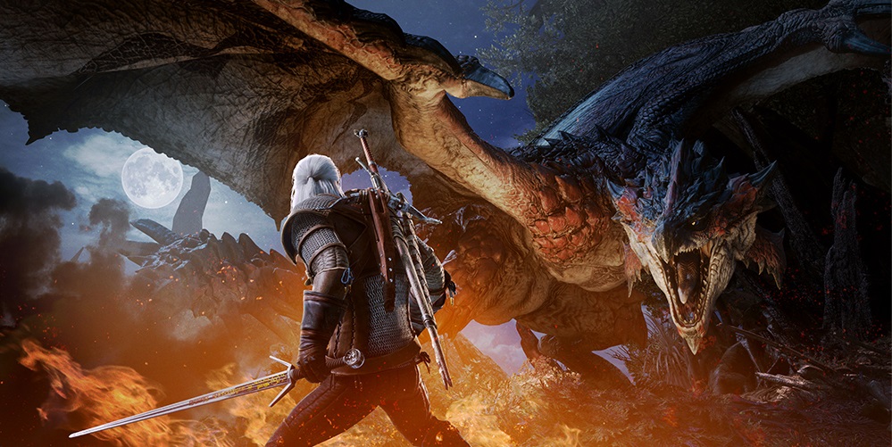 Geralt from The Witcher Arrives in Monster Hunter: World