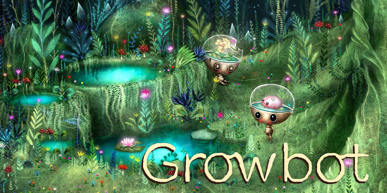 Growbot is a classic adventure game designed by children’s book illustrator