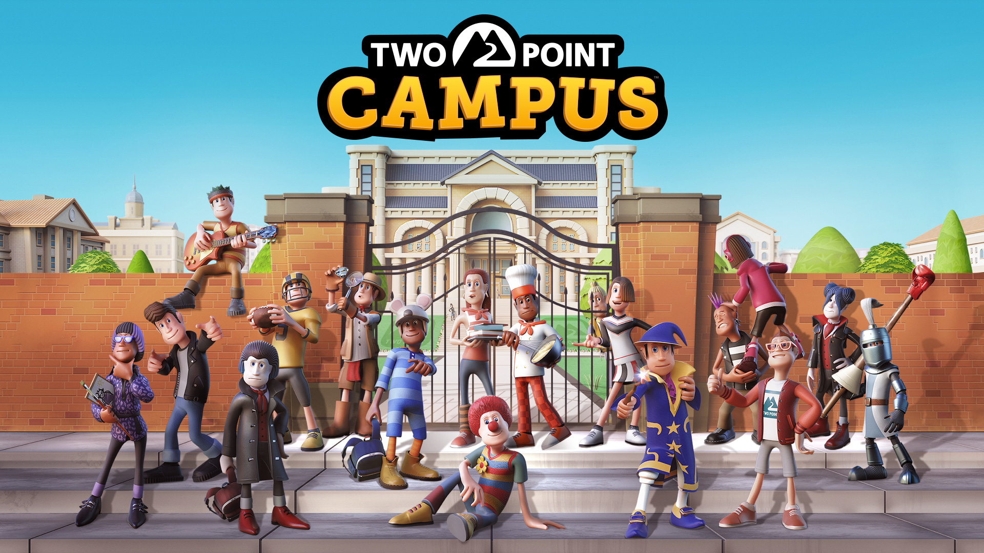 Enroll in Two Point Campus, out now on PC and consoles