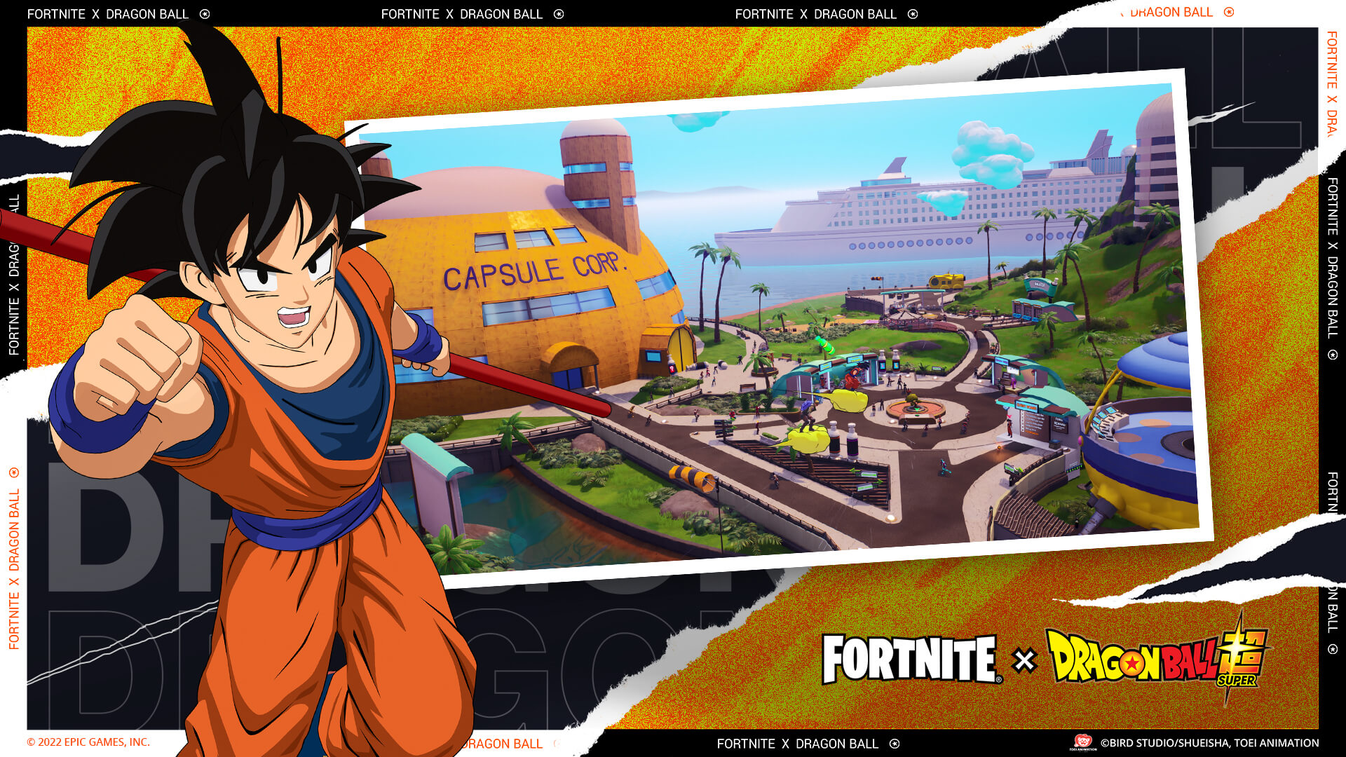 Unleash power with Goku in Fortnite x Dragon Ball crossover event