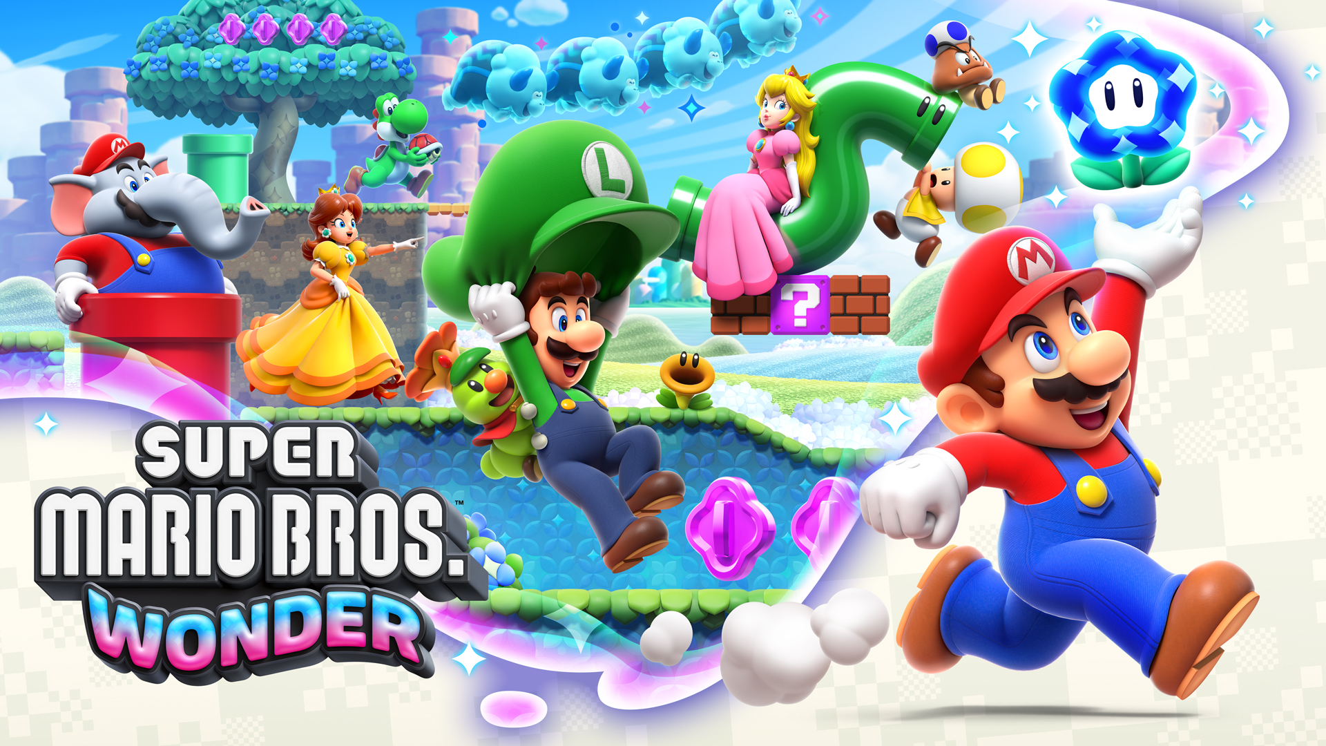 Run and jump together in co-op adventure Super Mario Bros. Wonder, out now