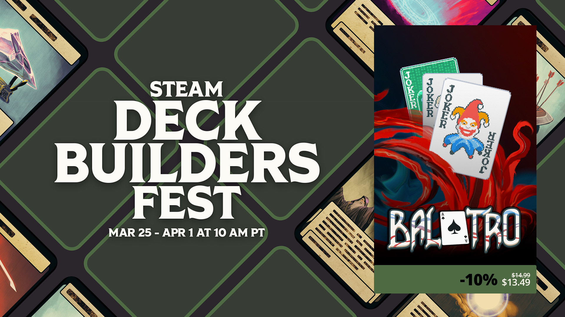 Save on digital card games with Steam Deckbuilders Fest