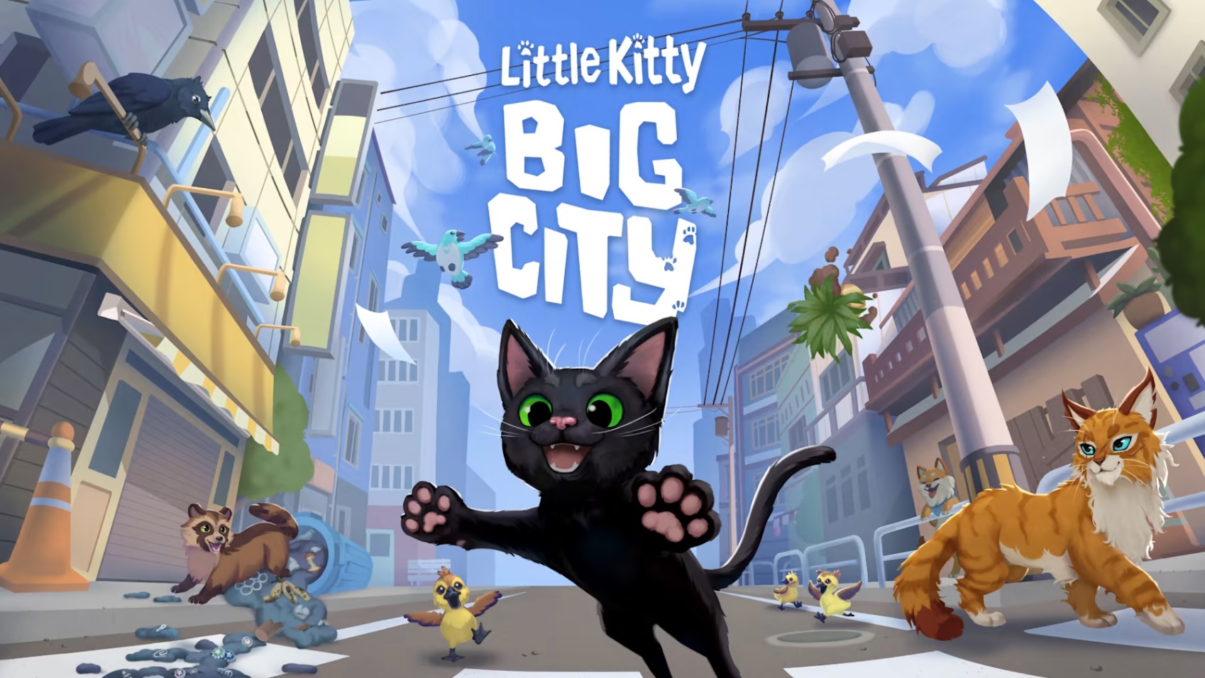 Explore a town as a mischievous cat in Little Kitty, Big City, out now