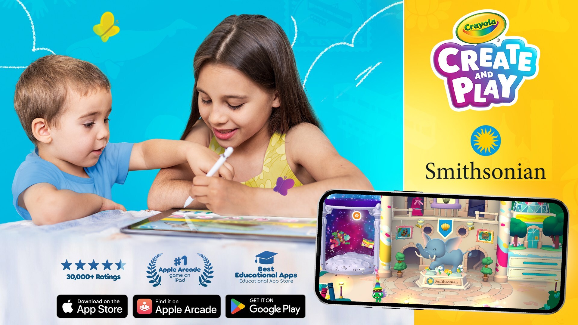 Crayola Create and Play app adds official content from the Smithsonian