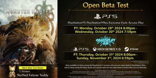 monster hunter wilds open beta date