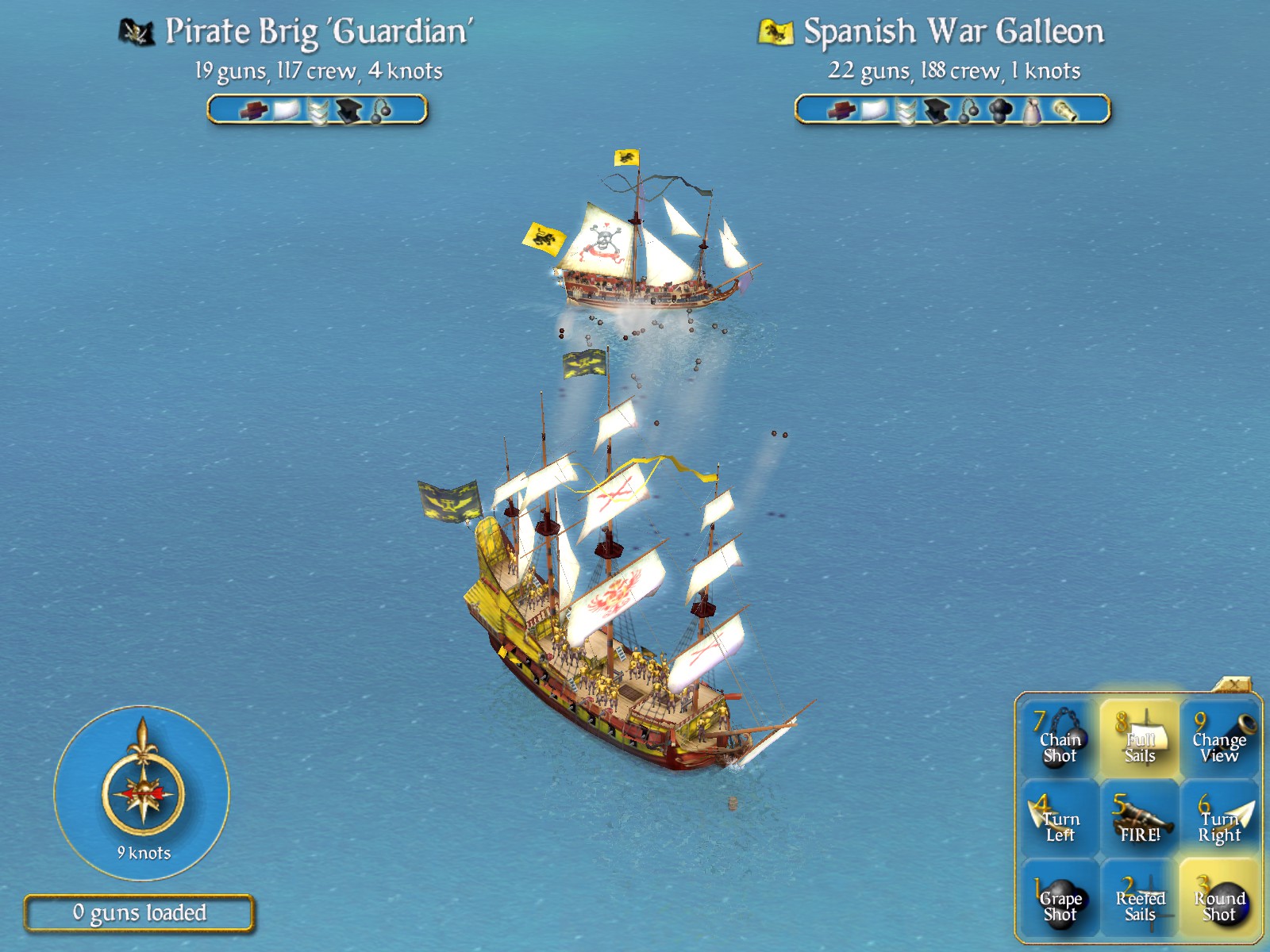 Ship battles are simple but fun, though it's too easy to board