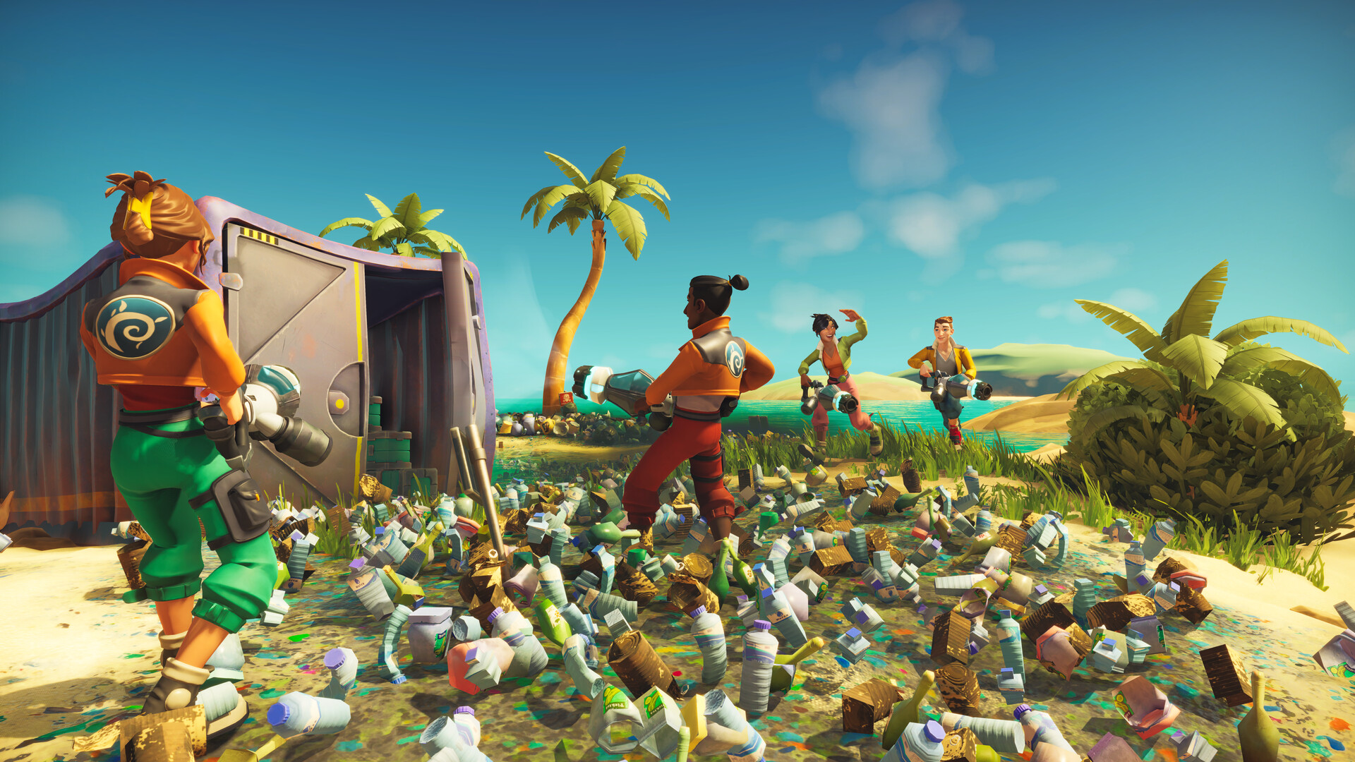 Go from Powerwashing to vacuuming trash in co-op game Clean Up Earth