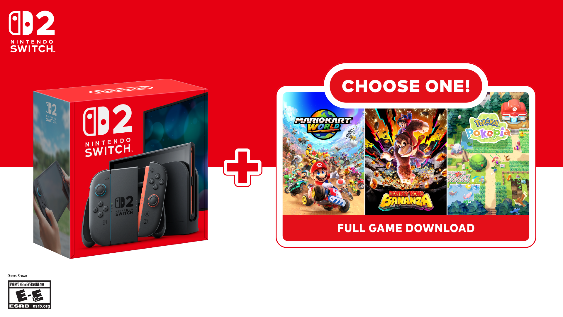 Nintendo offering Switch 2: Choose Your Game Bundle with Mario Kart, Donkey Kong, or Pokopia