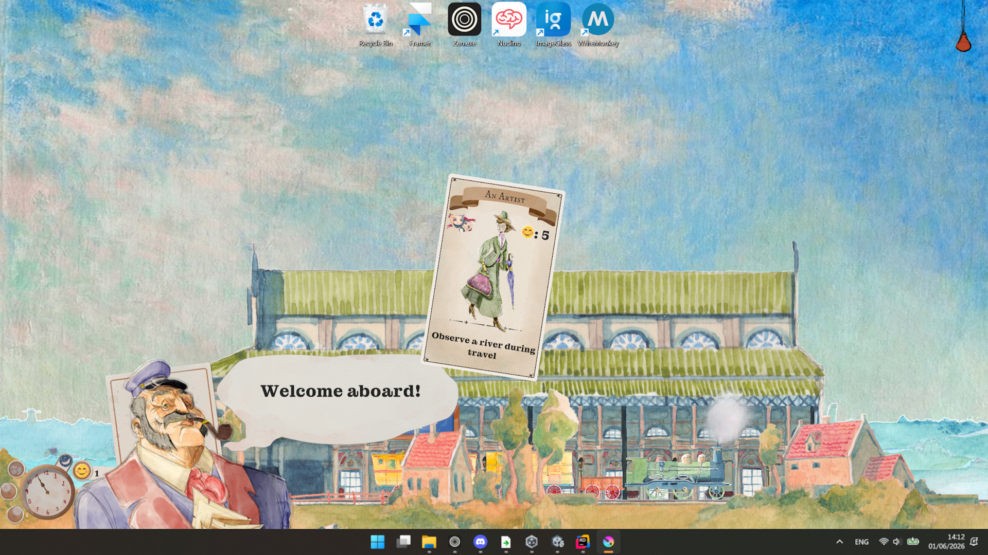 Bon Voyage is a cozy train game that sits at the bottom of your screen