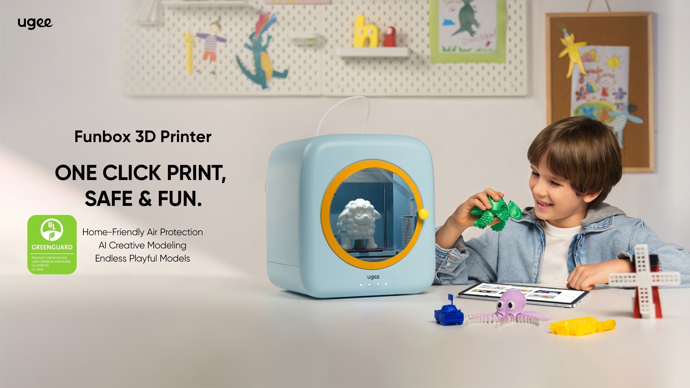 Funbox is a desktop 3D printer designed for kids