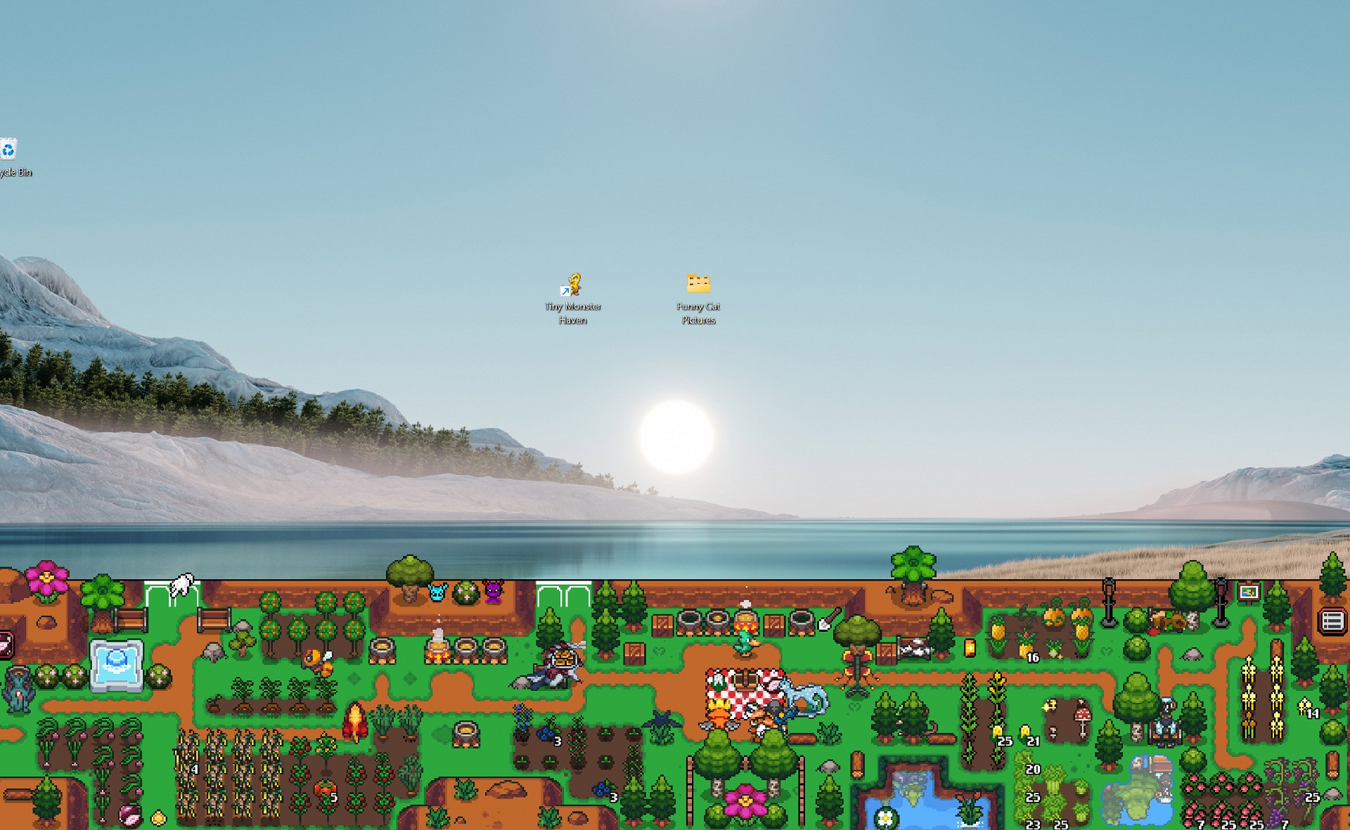 Tiny Monster Haven is a Pokémon-like desktop idler