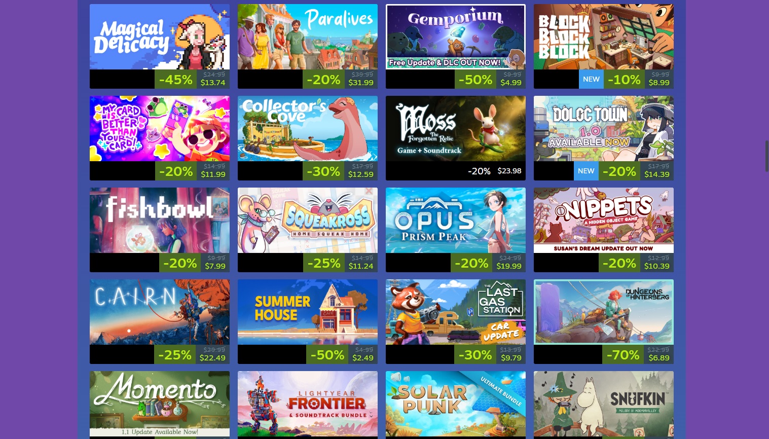 Save big on cozy sims and puzzle games on Steam during Wholesome Games Celebration