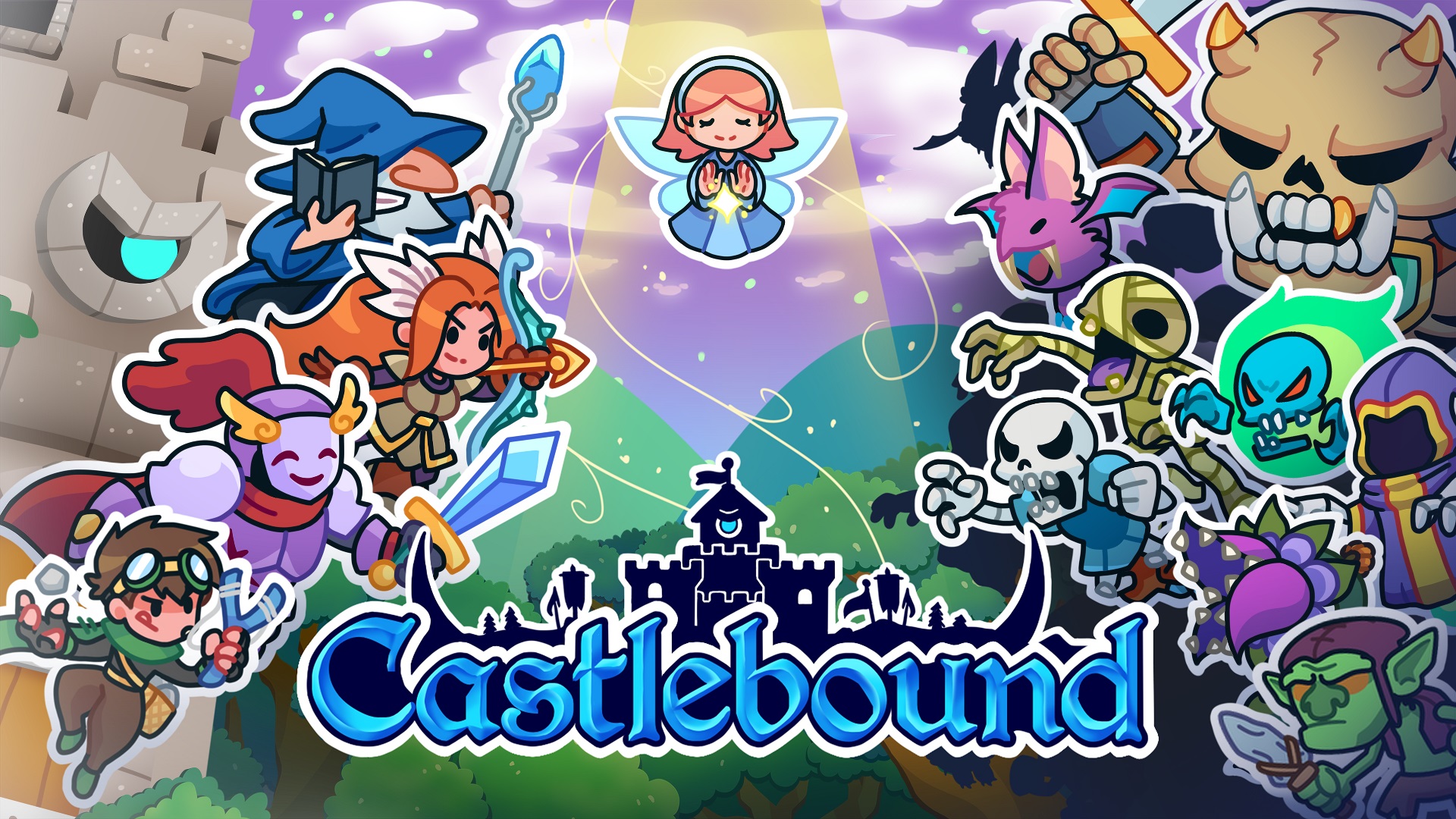 Castlebound is a co-op action-platformer with a cute papercraft art style